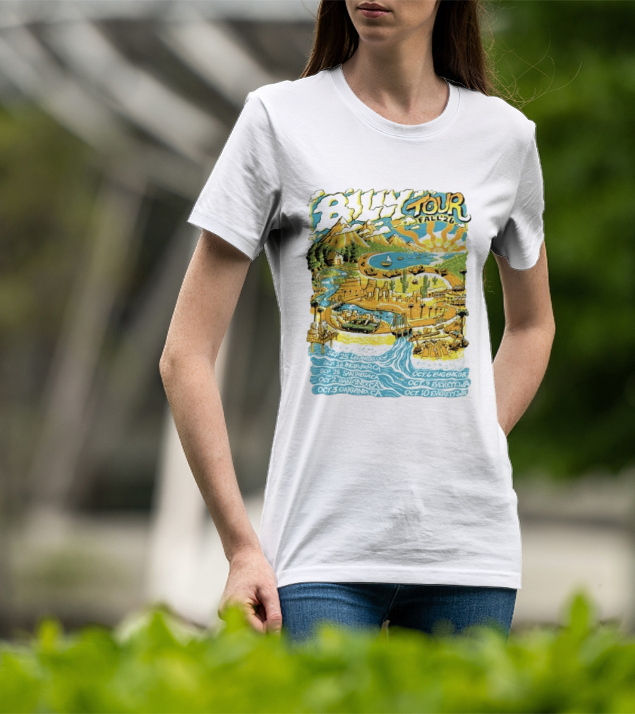 Billy Tour Fall '26 West Coast Concert Dates San Diego Oakland Eugene Everett T-Shirt