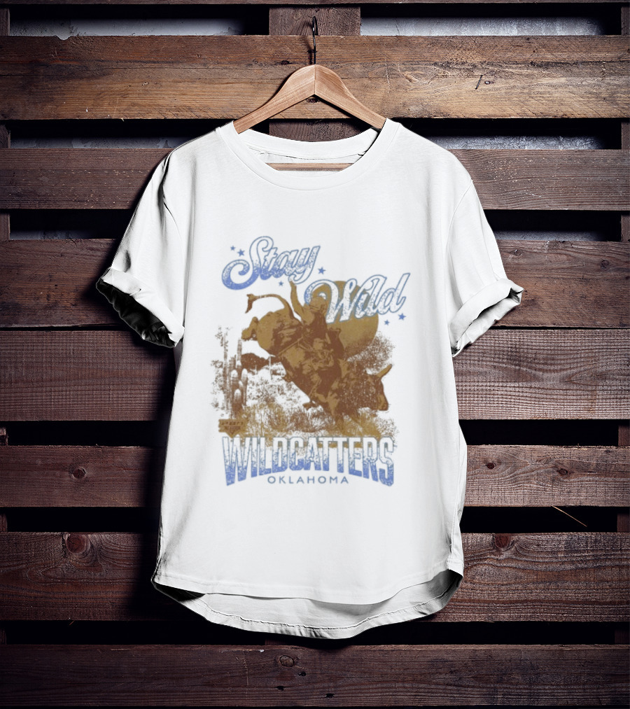 Stay Wild Oklahoma Wildcatters Vintage Oil Rig T-Shirt