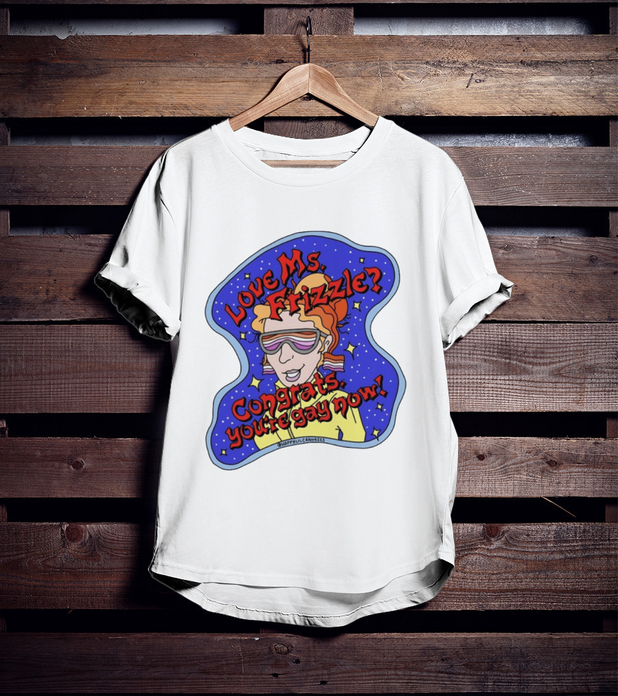 Love Ms Frizzle Congrats You're Gay Now Retro Space T-Shirt
