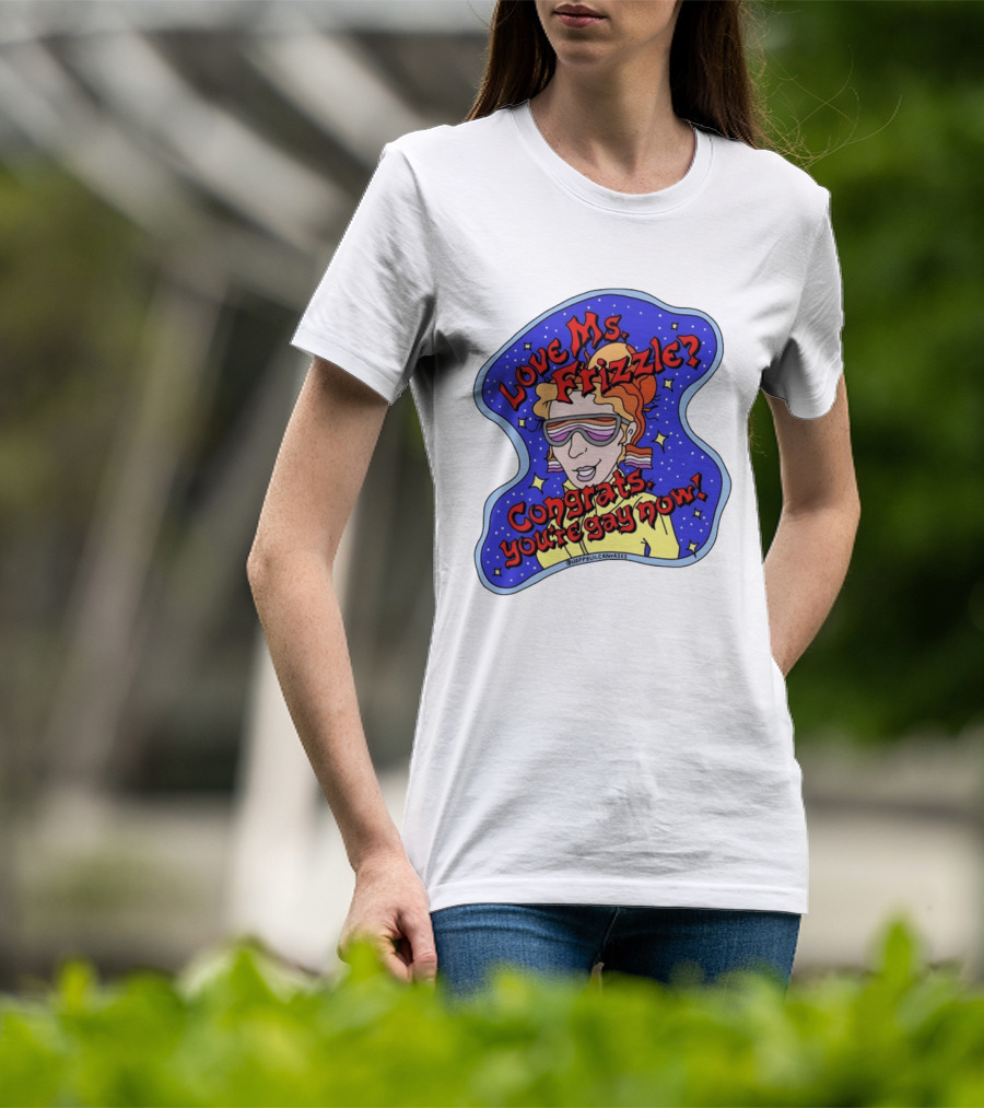 Love Ms Frizzle Congrats You're Gay Now Retro Space T-Shirt