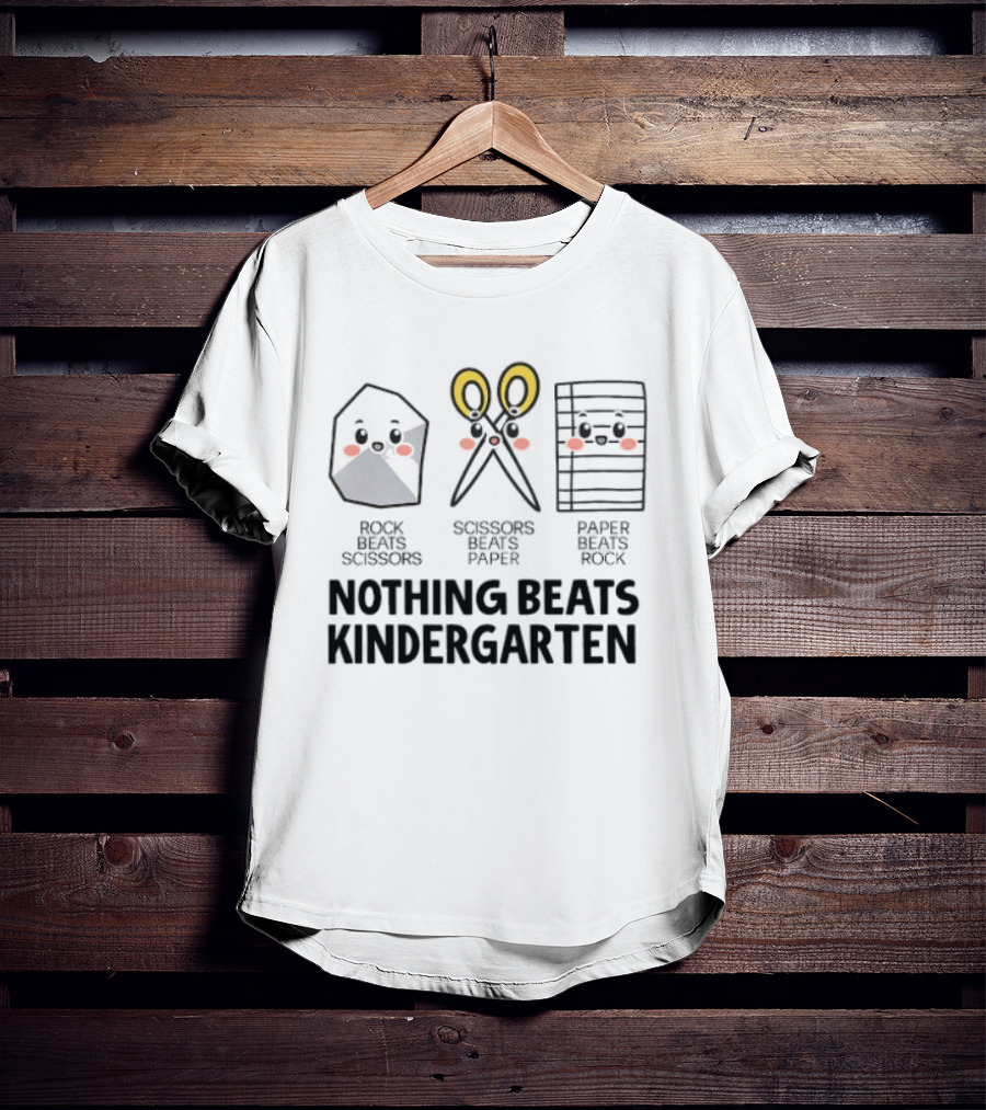 Rock Paper Scissors Kindergarten Fun Play Nothing Beats T-Shirt
