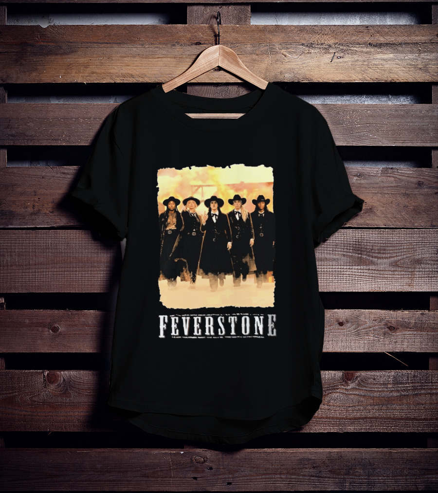 Feverstone Western Style Group In Cowboy Hats T-Shirt