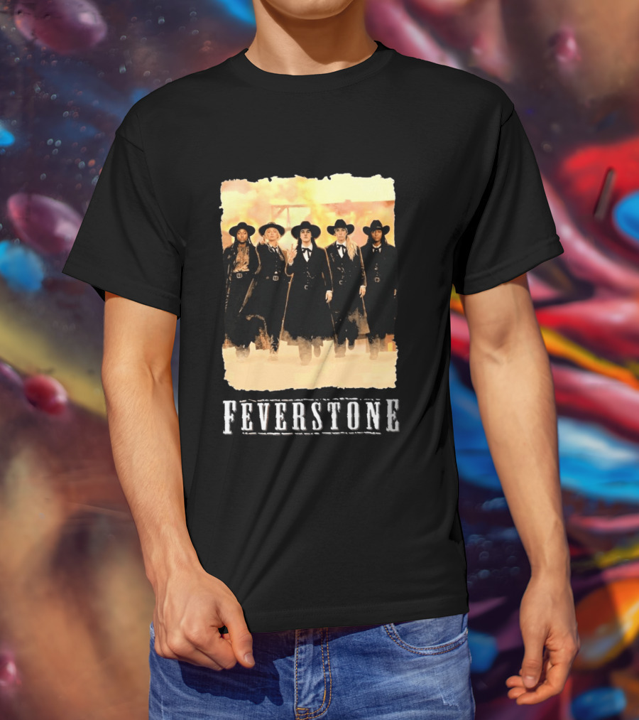 Feverstone Western Style Group In Cowboy Hats T-Shirt