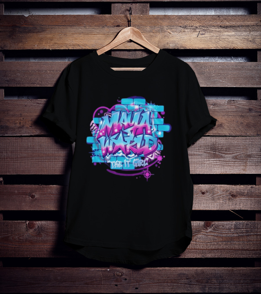 Maya World The IT Girl Vibrant Graffiti T-Shirt