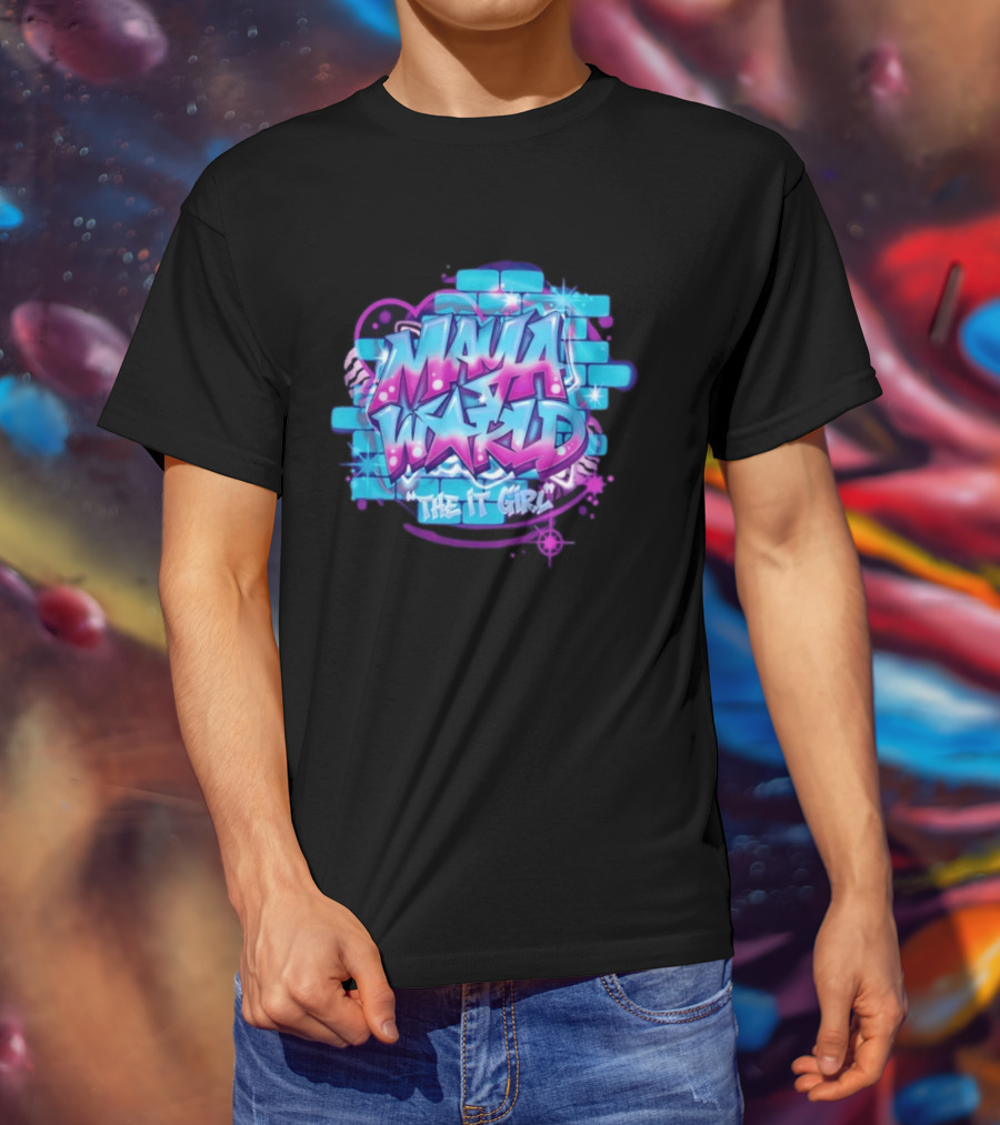 Maya World The IT Girl Vibrant Graffiti T-Shirt