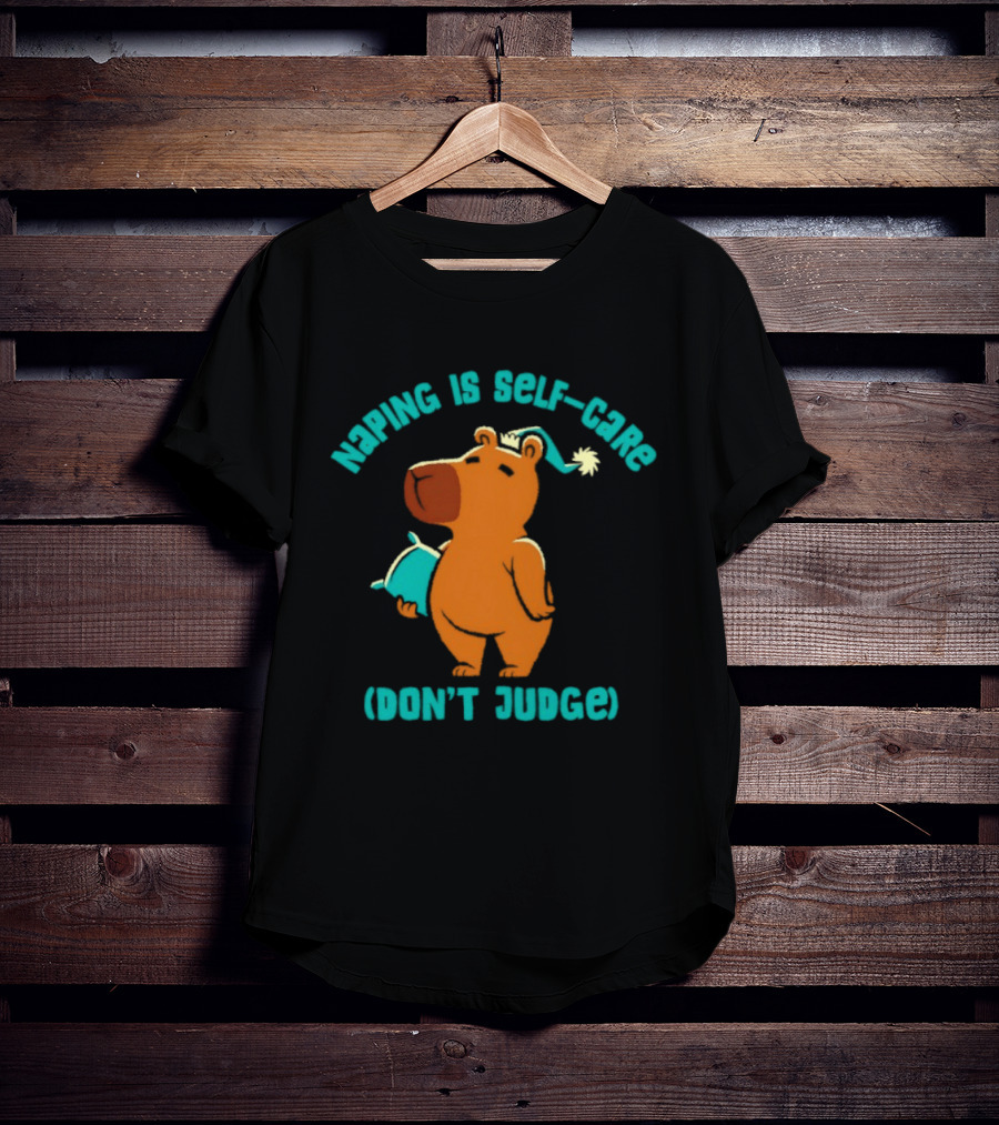 Napping Is Self Care Capybara Don't Judge T-Shirt