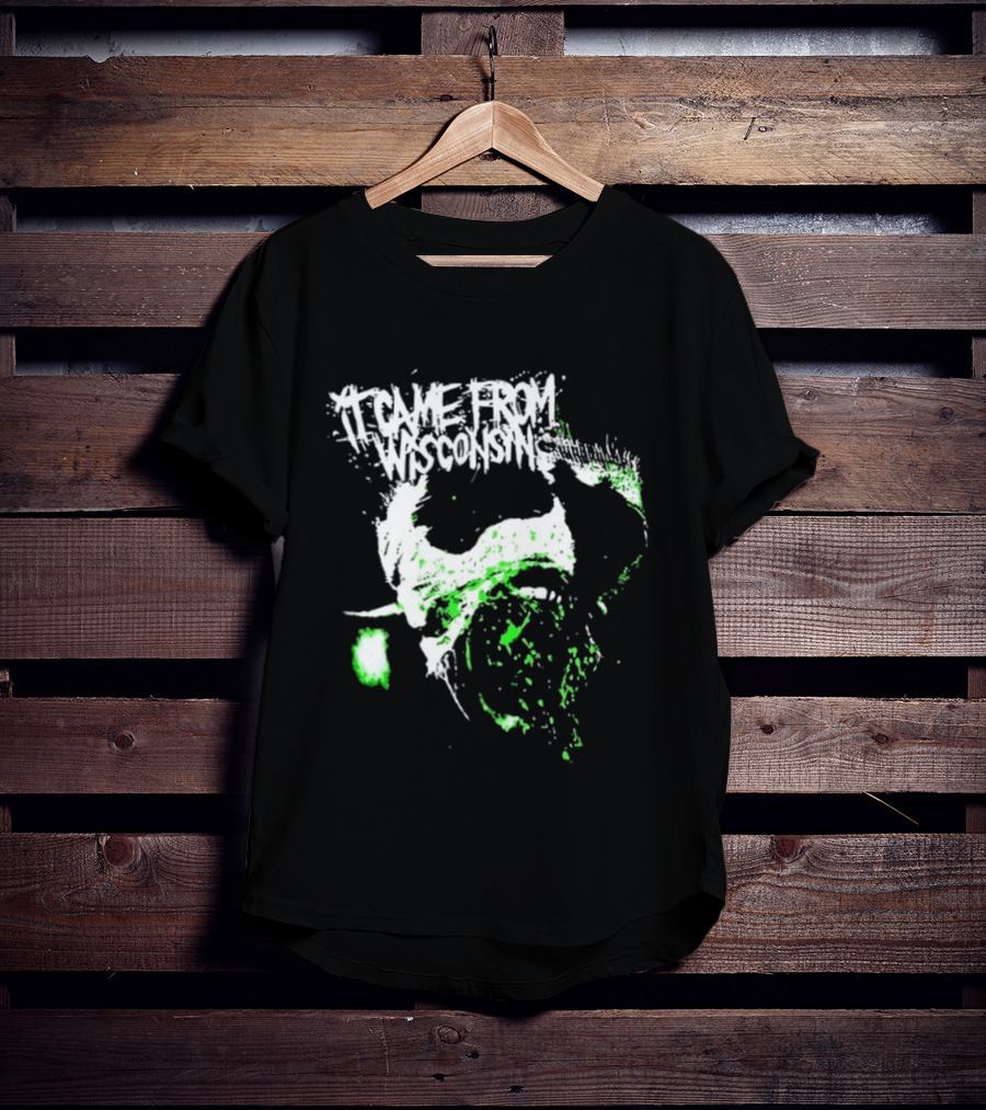 Necromorph It Came From Wisconsin Blast Beat Their Holes Two Sided Horror T-Shirt