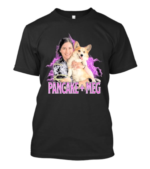 Pancake + Meg Electric Purple Corgi Hug T-Shirt