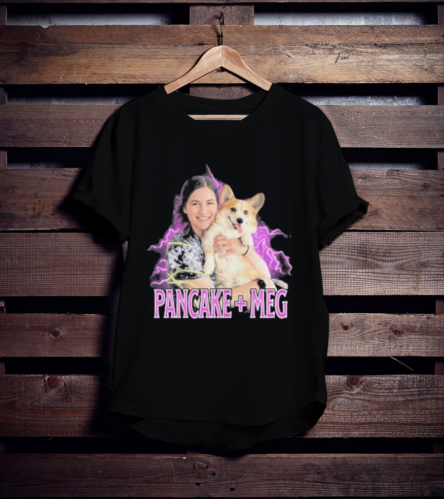 Pancake + Meg Electric Purple Corgi Hug T-Shirt