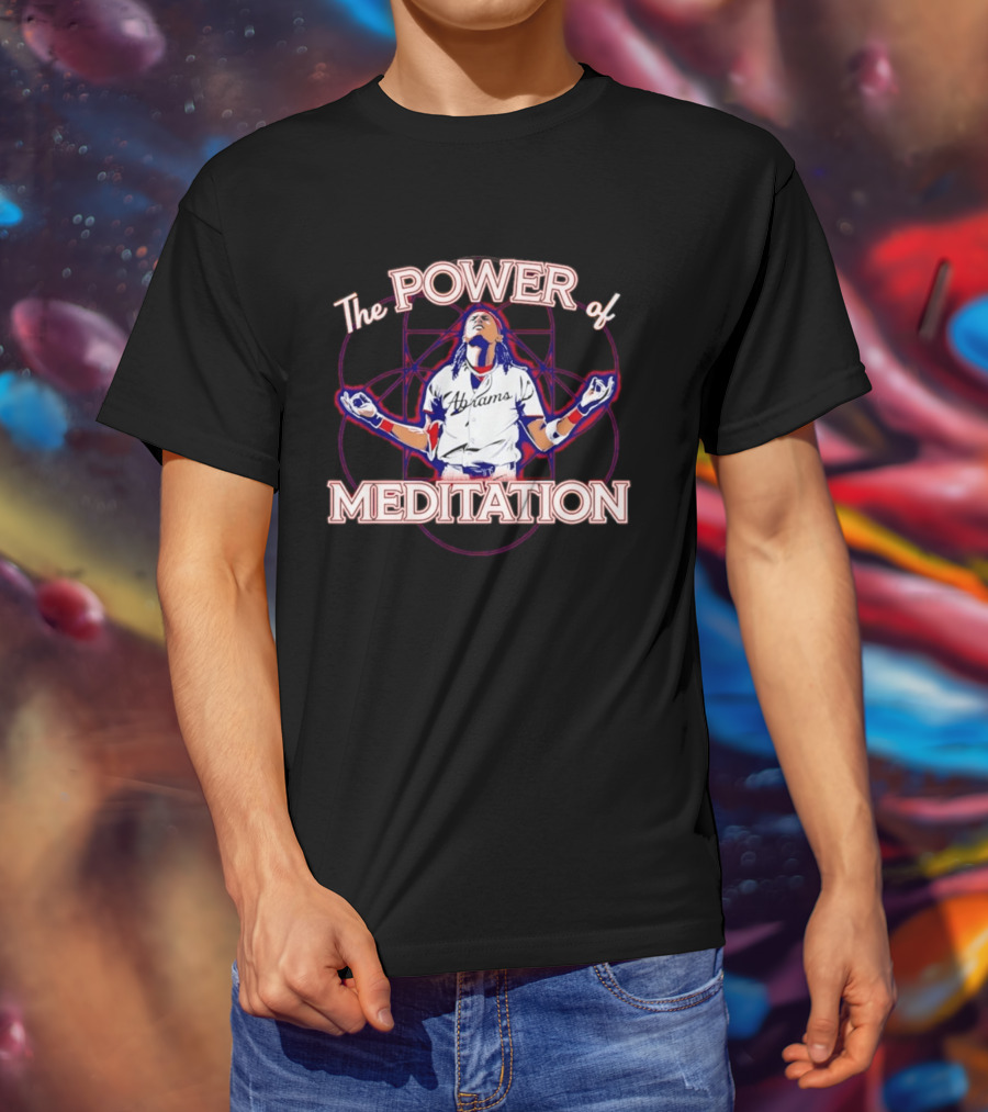 The Power Of Meditation Ronald Acuña Jr. Washington Nationals Celebration T-Shirt