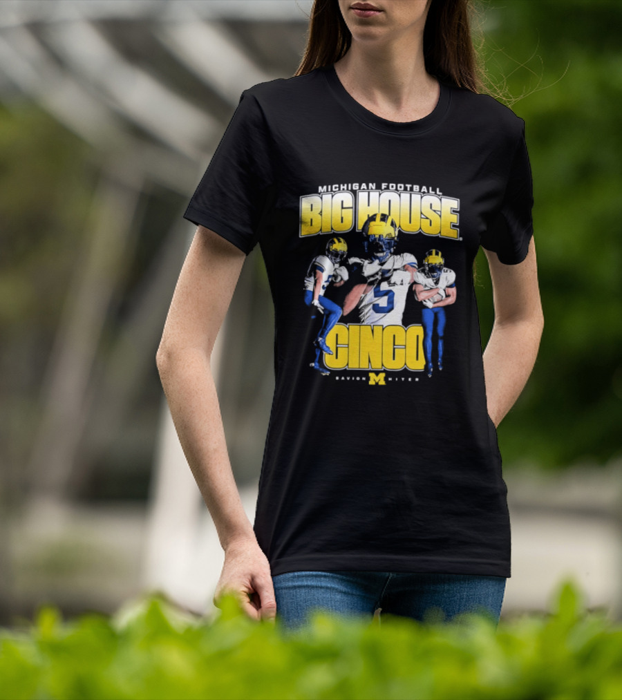 Michigan Wolverines Football Big House Cinco Savion Hiter T-Shirt
