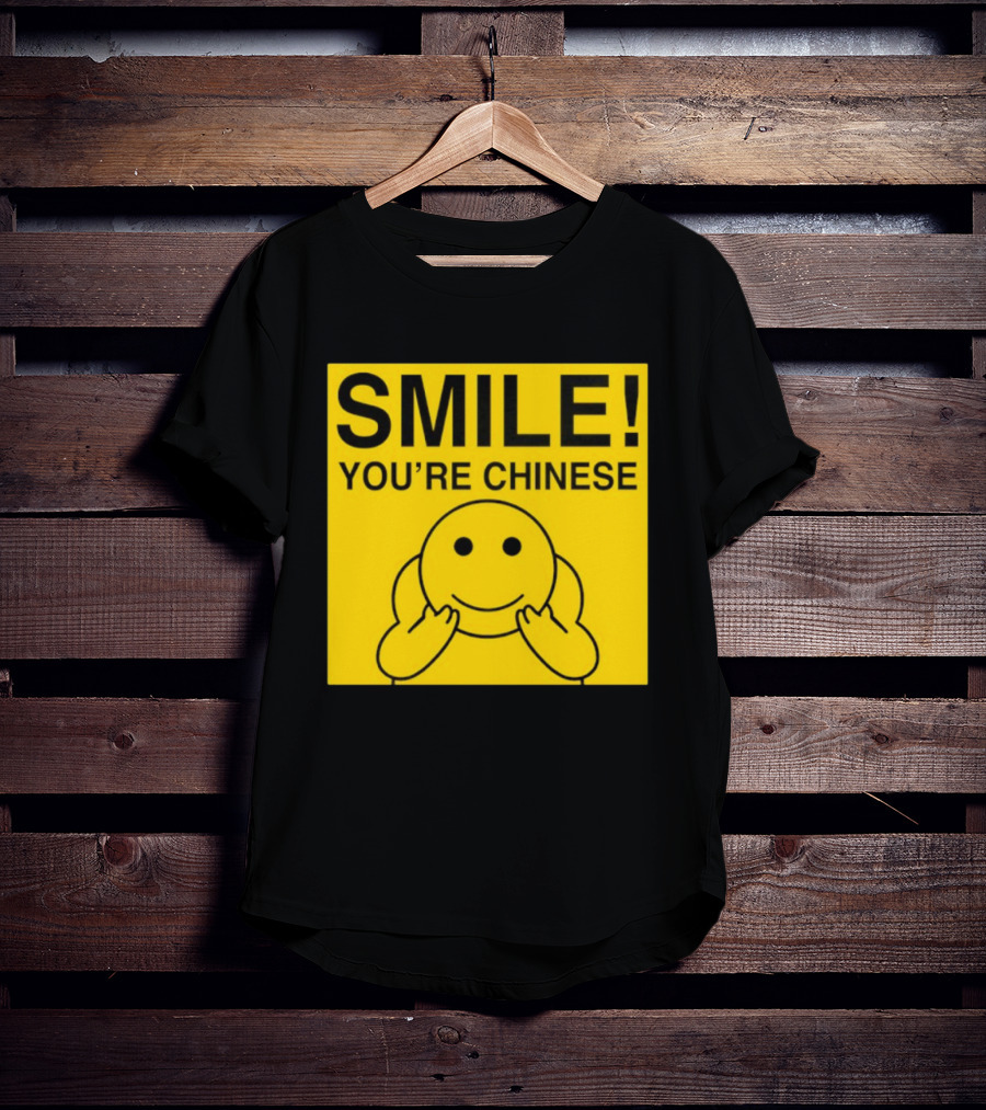 SMILE You're Chinese Sticker Emoticon Sign Yellow T-Shirt