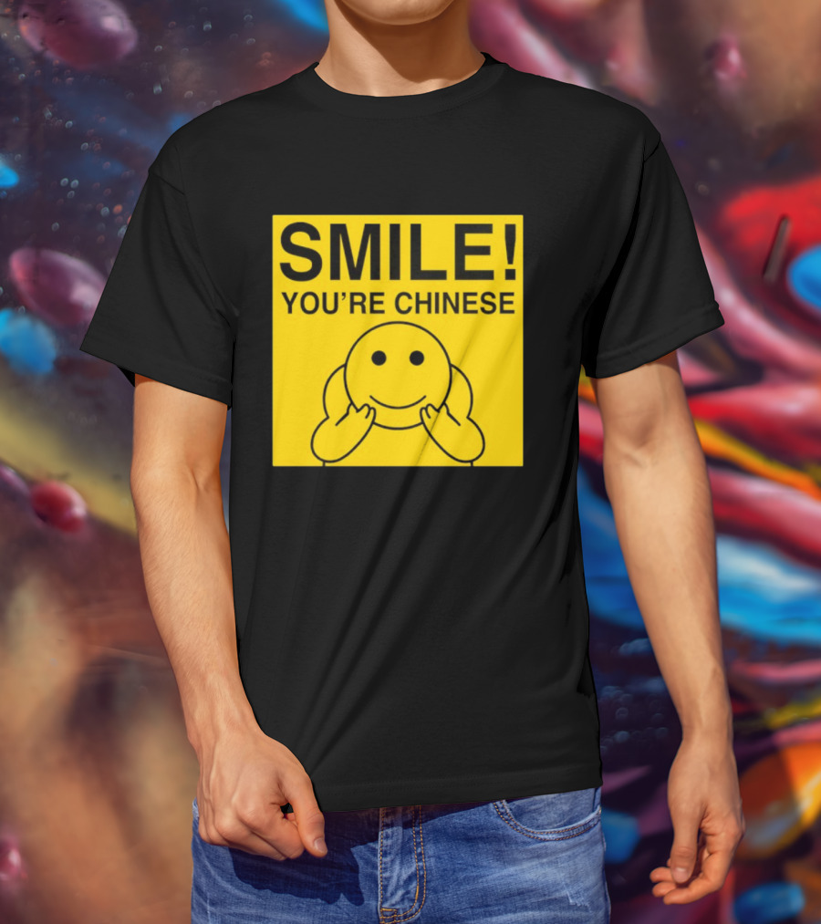 SMILE You're Chinese Sticker Emoticon Sign Yellow T-Shirt