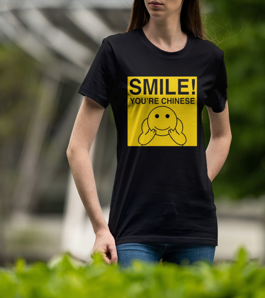 SMILE You're Chinese Sticker Emoticon Sign Yellow T-Shirt