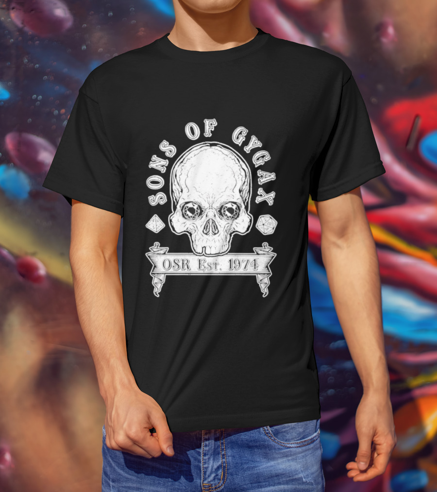 Sons Of Gygax OSR Est 1974 Skull T-Shirt