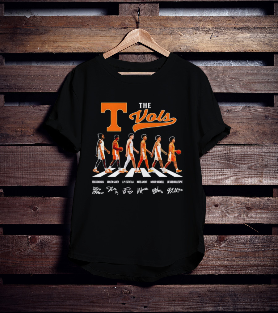 The Vols Tennessee Volunteers Basketball 2026 Abbey Road Signatures Player T-Shirt