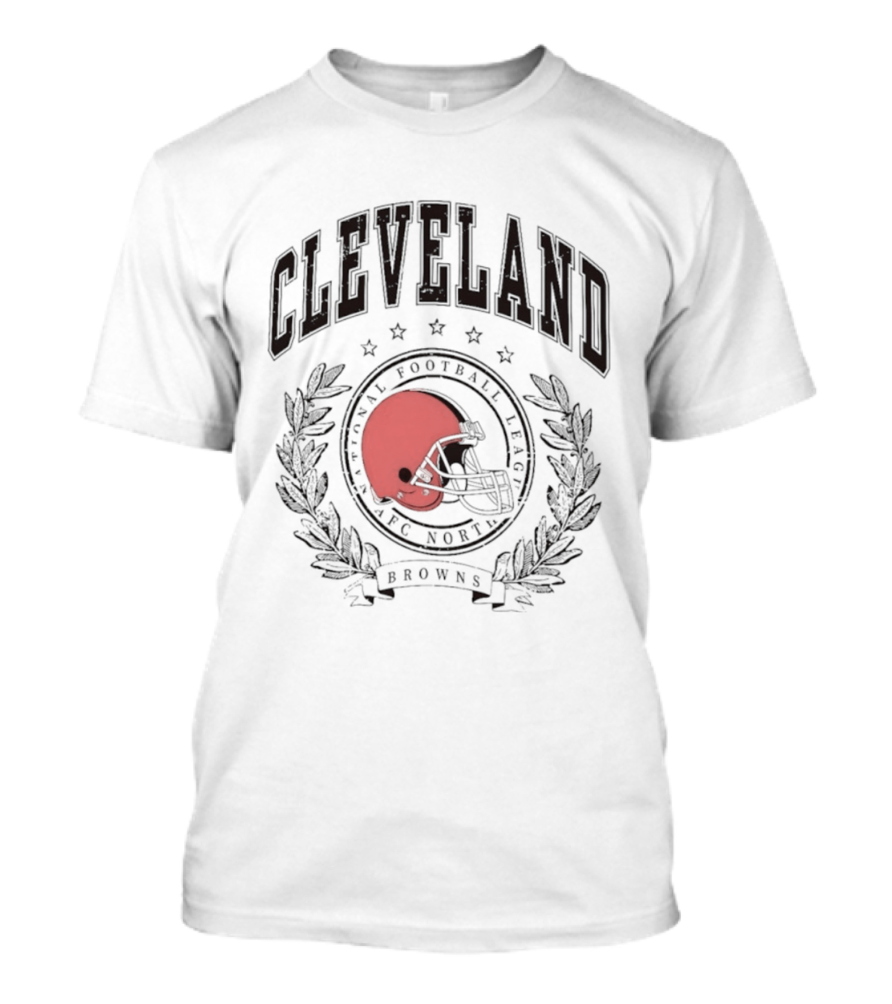 Cleveland Browns NFL AFC North Football Team Helmet Crest T-Shirt