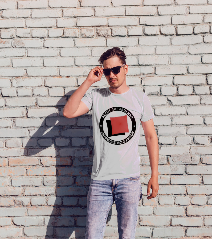 Recht Auf Faulheit Antifritzistische Aktion Rotes Kissen T-Shirt