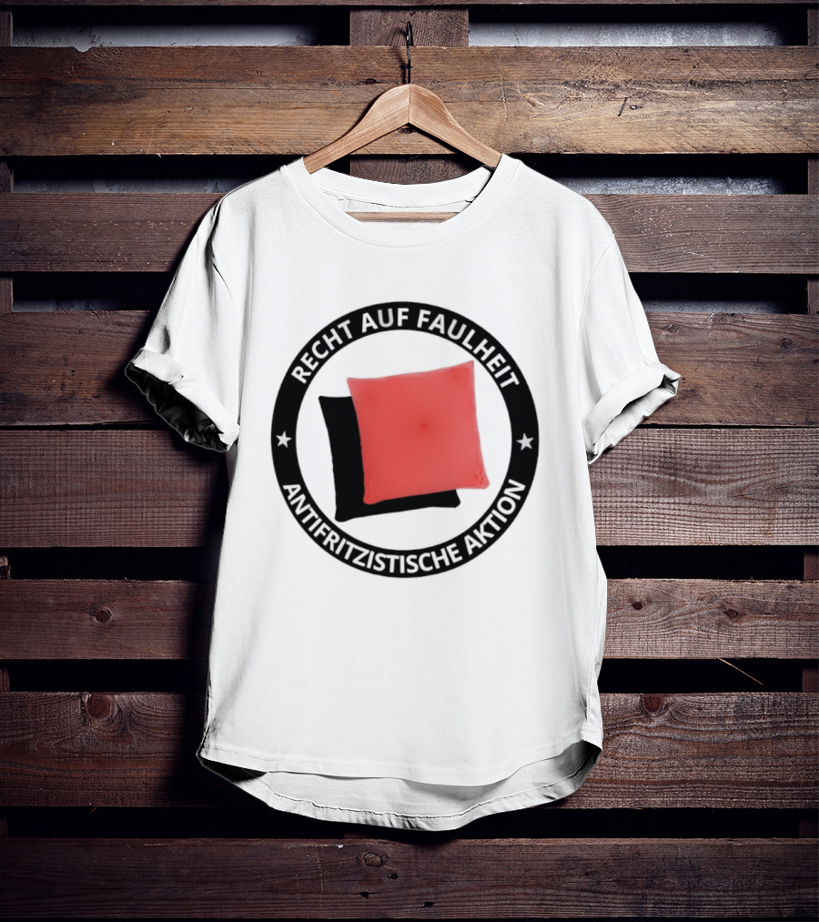 Recht Auf Faulheit Antifritzistische Aktion Rotes Kissen T-Shirt