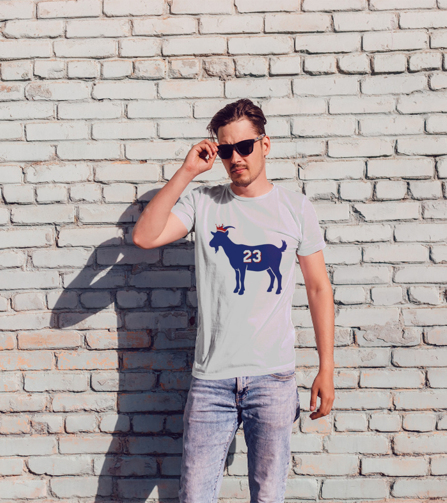 LeGOAT 23 Philadelphia Basketball Crowned Goat T-Shirt