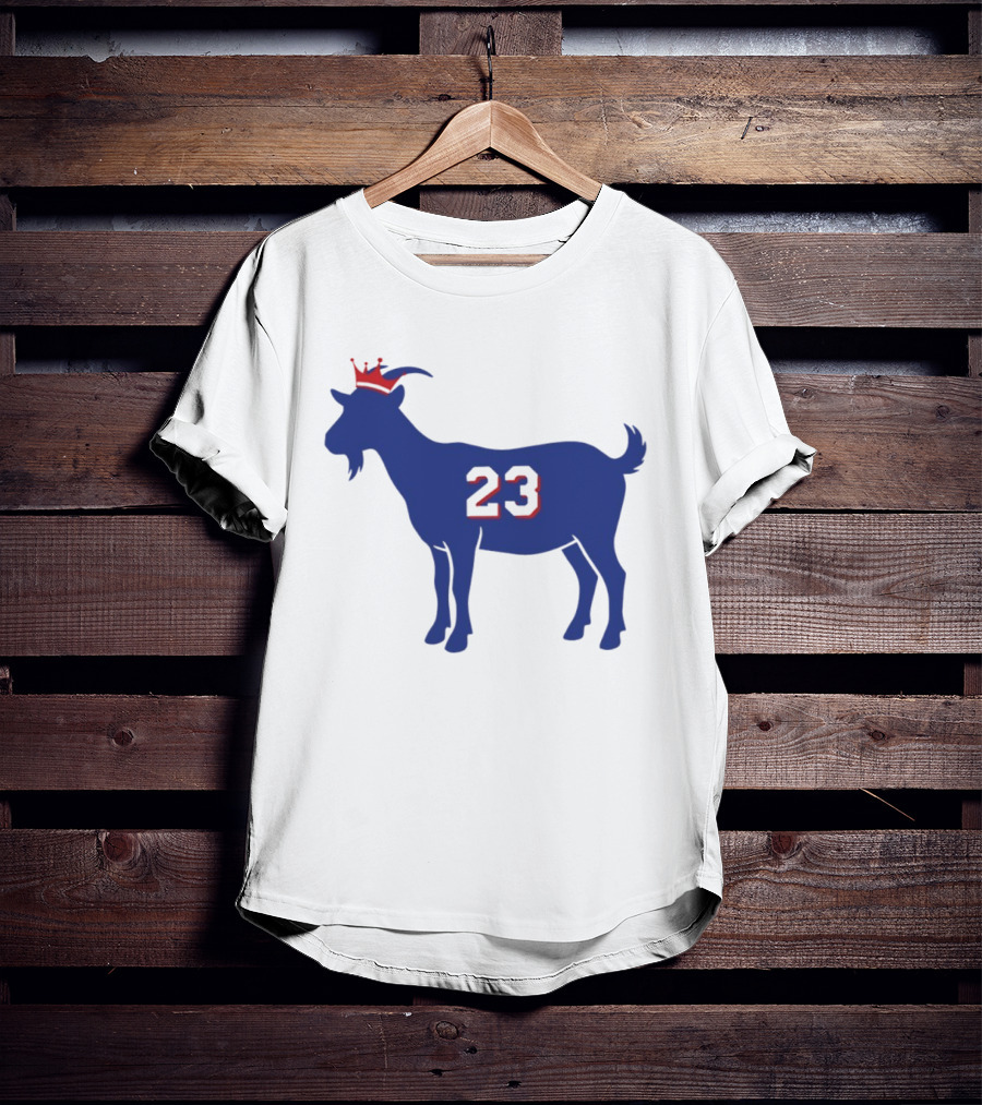 LeGOAT 23 Philadelphia Basketball Crowned Goat T-Shirt