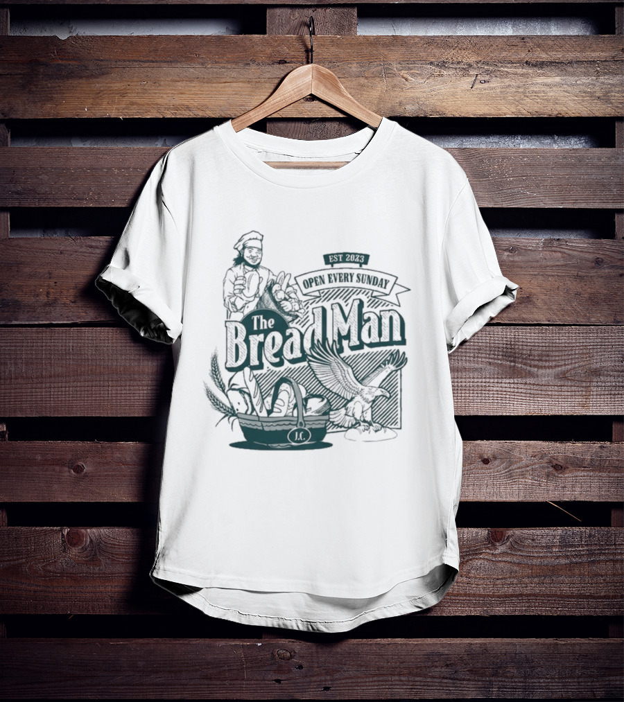 The Bread Man Open Every Sunday Vintage Bakery T-Shirt