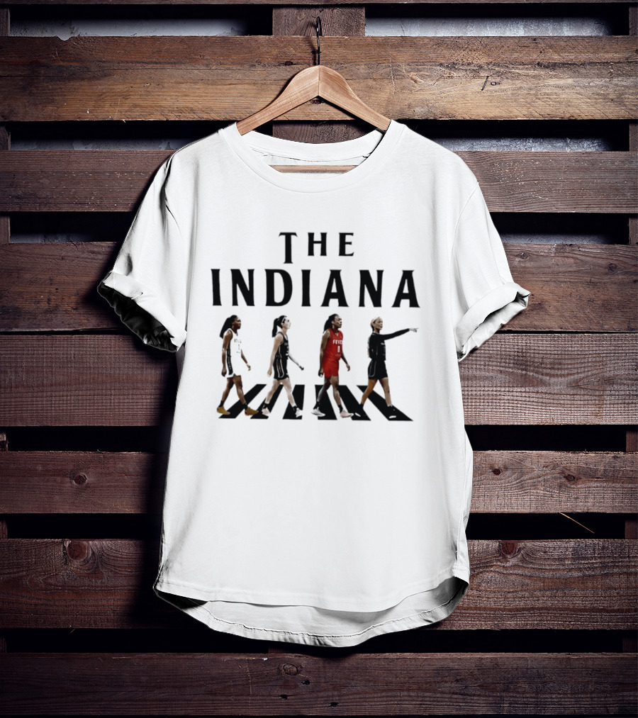 The Indiana Aliyah Boston Caitlin Clark Kelsey Mitchell Sophie Cunningham Abbey Road T-Shirt