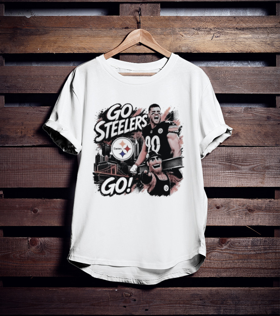 Pittsburgh Steelers TJ Watt Go Steelers Go! T-Shirt