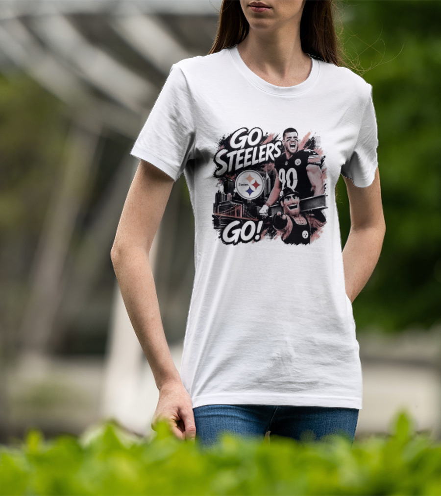Pittsburgh Steelers TJ Watt Go Steelers Go! T-Shirt