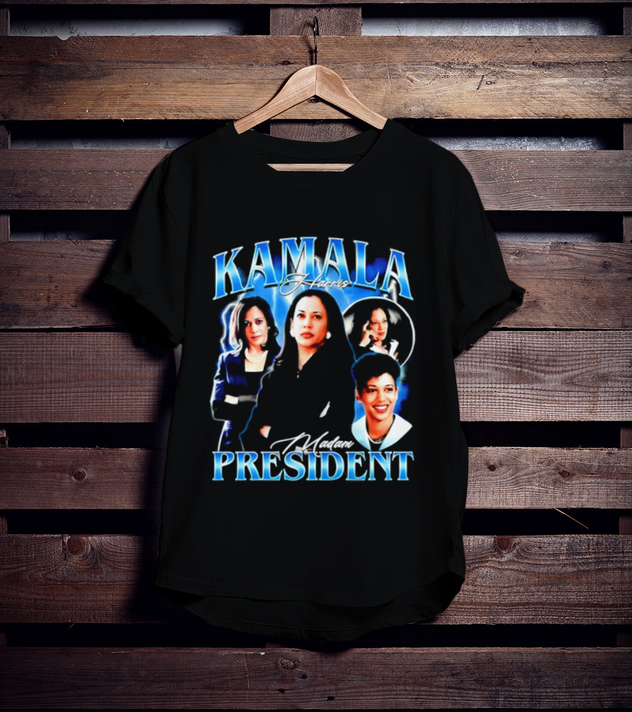 Kamala Harris Madam President Democratic Party Collage T-Shirt