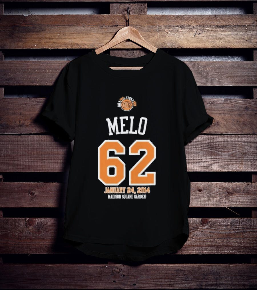Melo 62 Knicks January 24 2014 Madison Square Garden T-Shirt