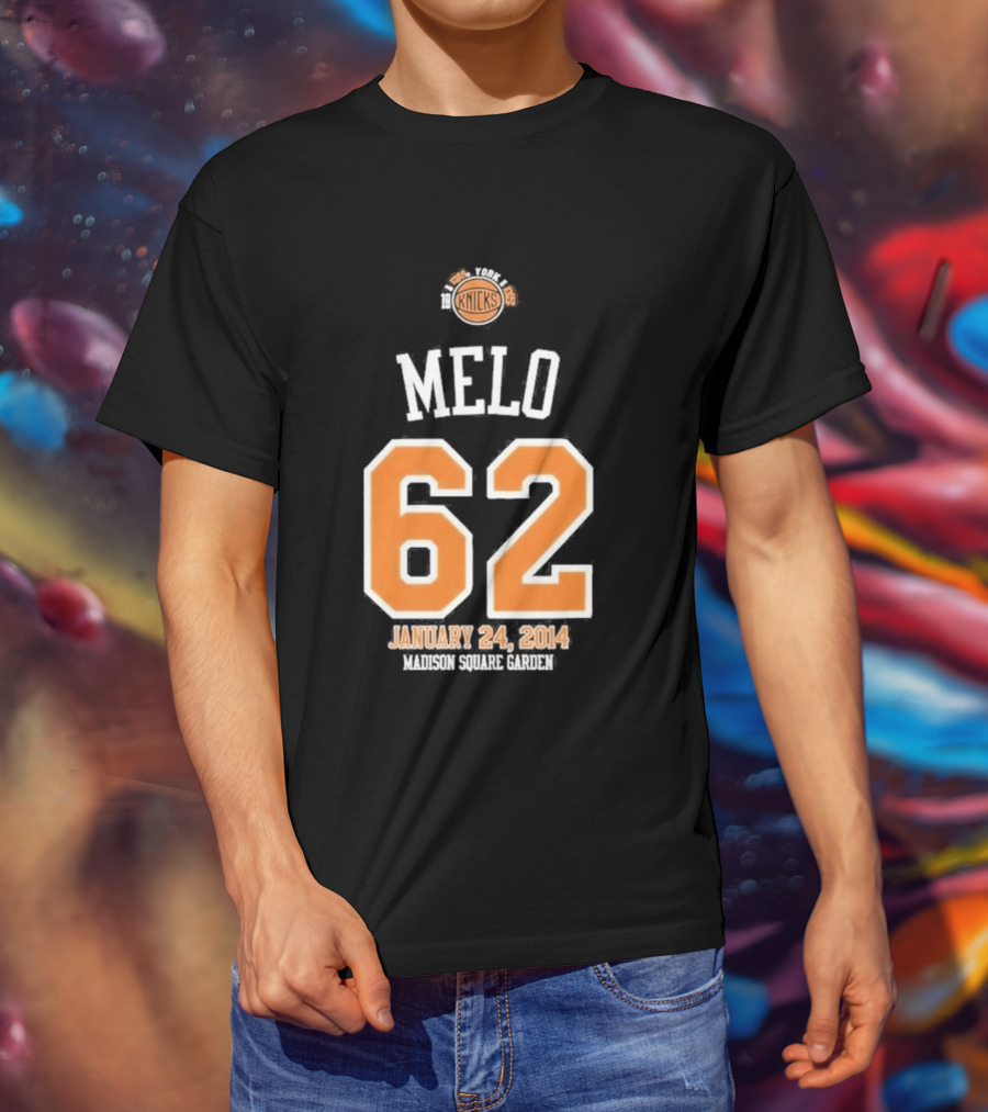 Melo 62 Knicks January 24 2014 Madison Square Garden T-Shirt