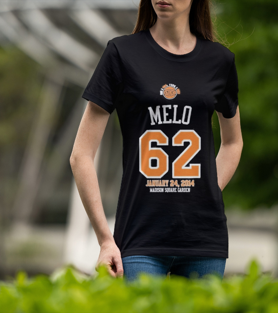 Melo 62 Knicks January 24 2014 Madison Square Garden T-Shirt