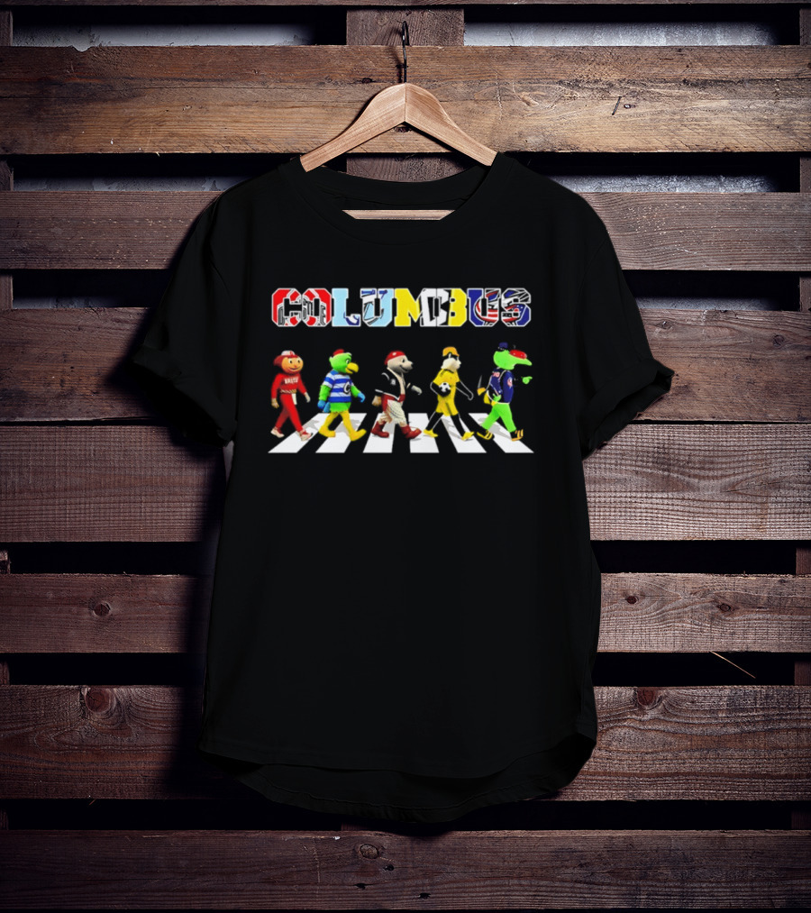 Columbus Mascots Abbey Road 2026 Sports Team Walk T-Shirt