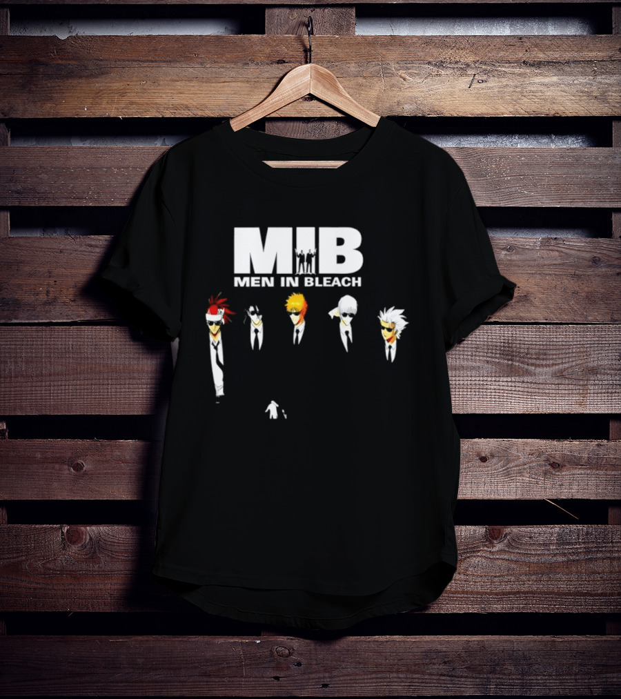 MIB Men In Bleach Crossover Men In Black International X Bleach Characters T-Shirt