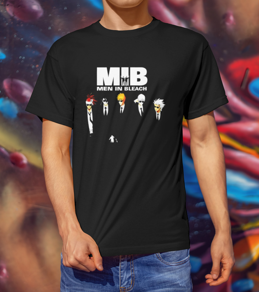 MIB Men In Bleach Crossover Men In Black International X Bleach Characters T-Shirt