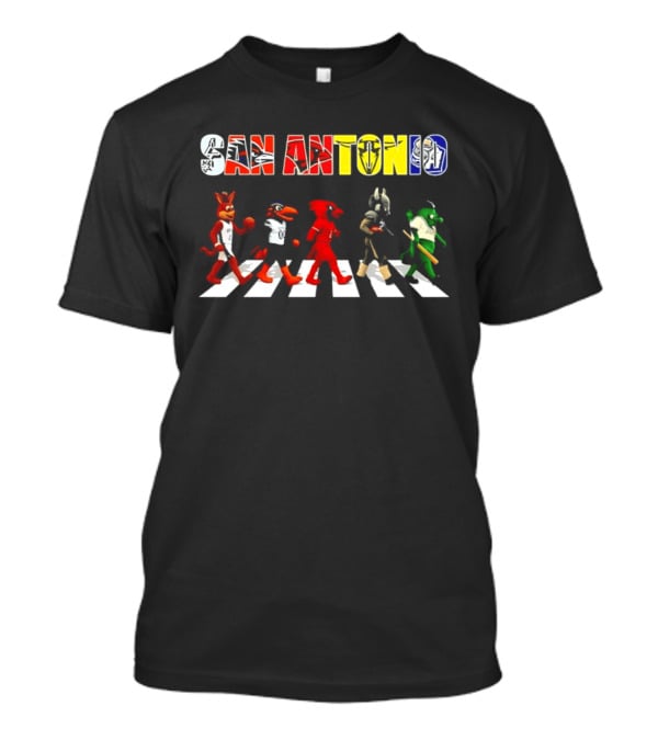 San Antonio Mascots Abbey Road Walk 2206 T-Shirt
