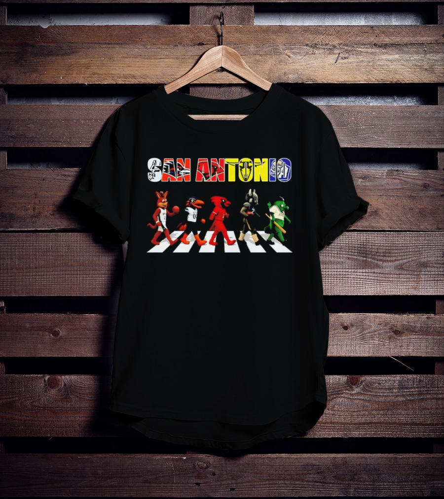 San Antonio Mascots Abbey Road Walk 2206 T-Shirt