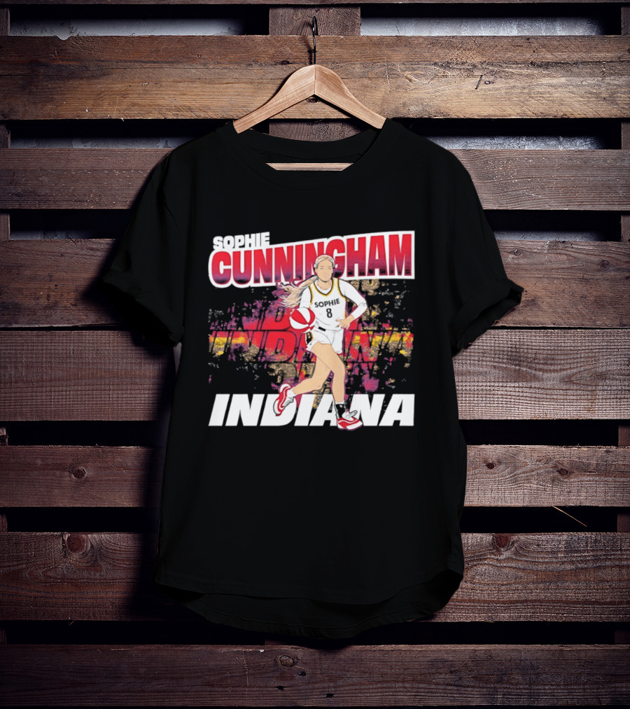 Sophie Cunningham Indiana Fever Basketball WNBA Athlete Action T-Shirt