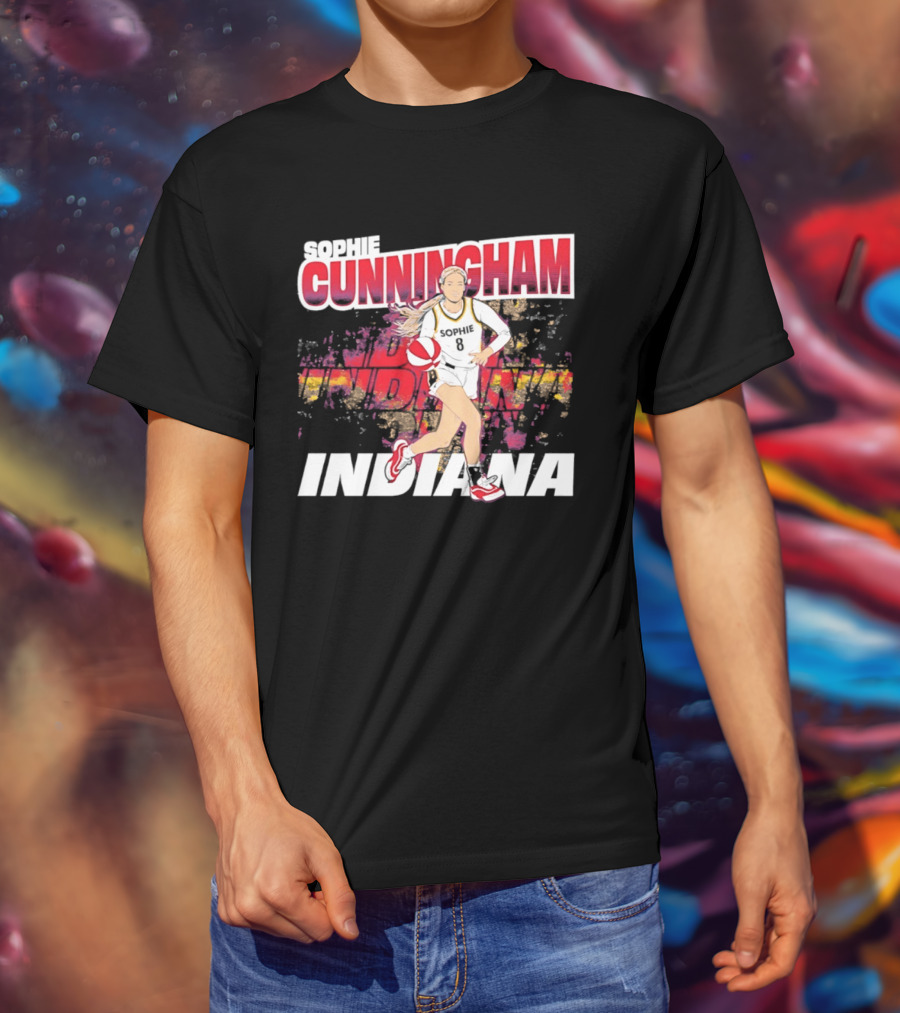 Sophie Cunningham Indiana Fever Basketball WNBA Athlete Action T-Shirt