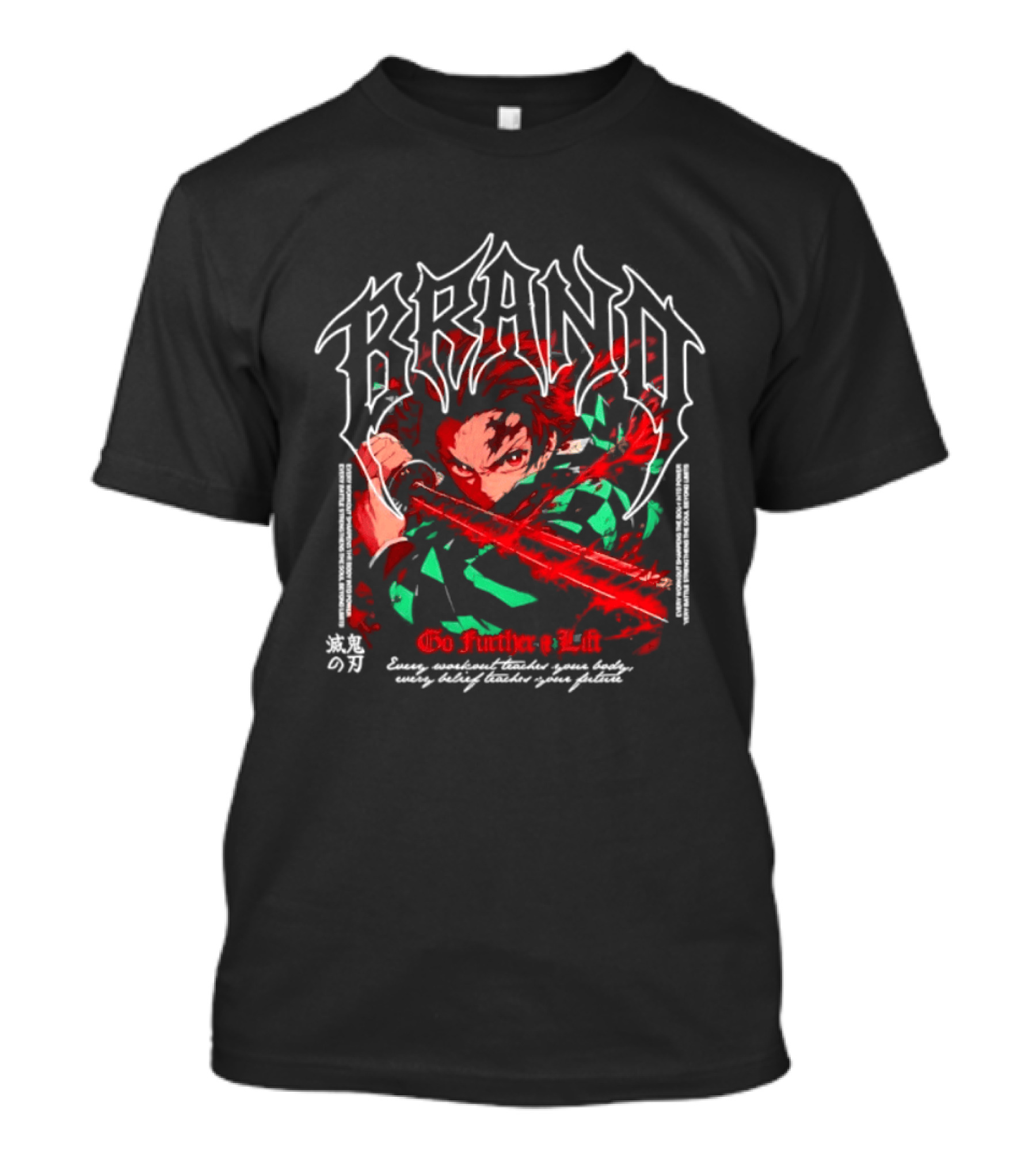 Tanjiro Kamado Demon Slayer Go Further And Lift Anime Manga Heroic Journey T-Shirt