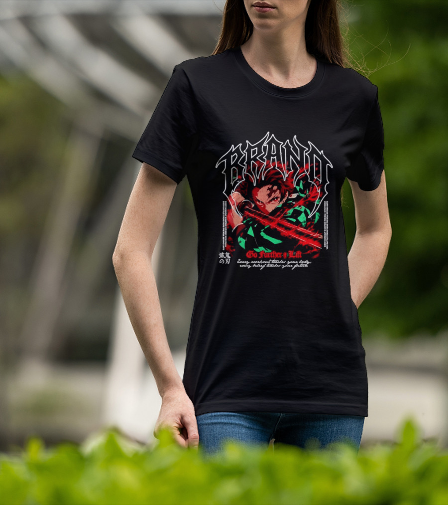 Tanjiro Kamado Demon Slayer Go Further And Lift Anime Manga Heroic Journey T-Shirt