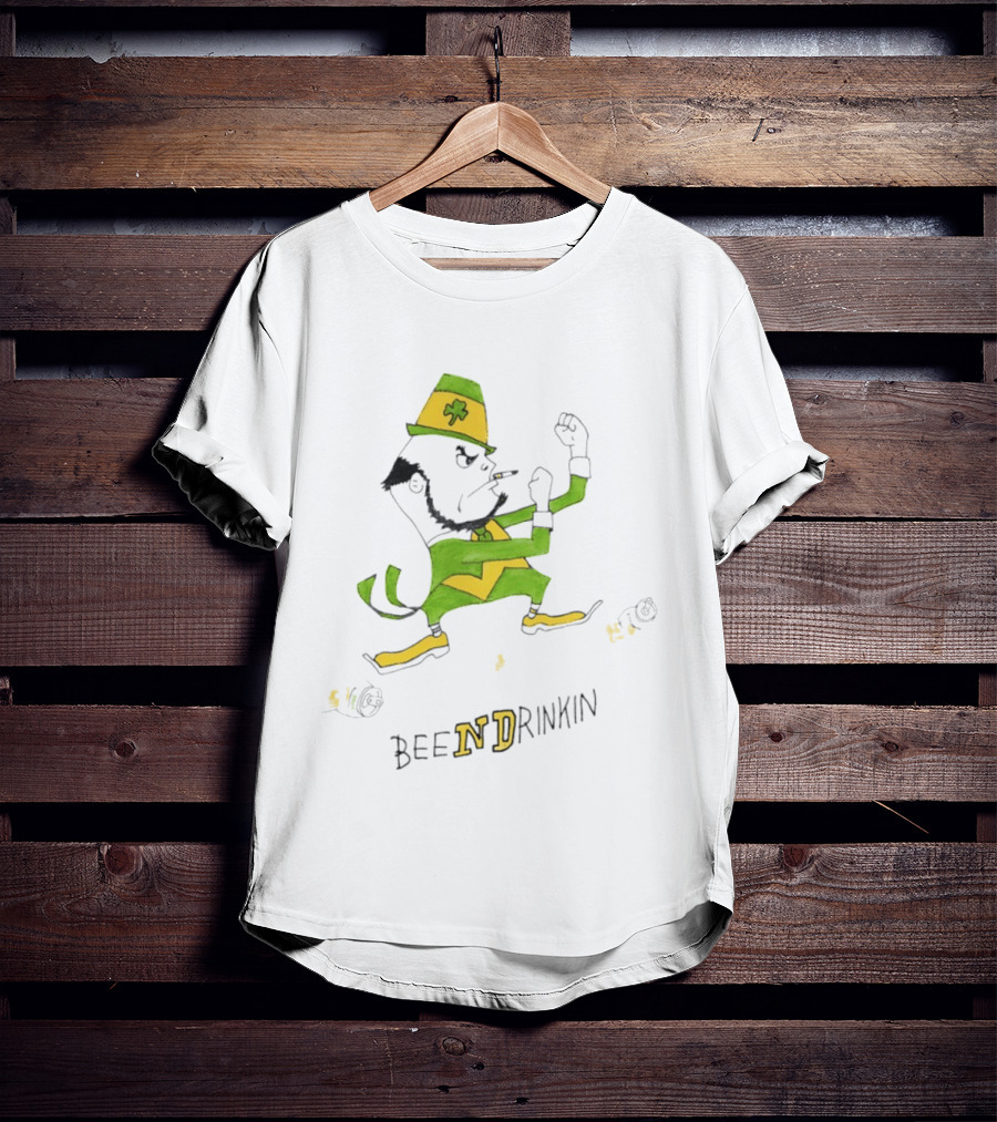 BeeNDrinkin Leprechaun Smoking St Patrick's Day Mischief T-Shirt