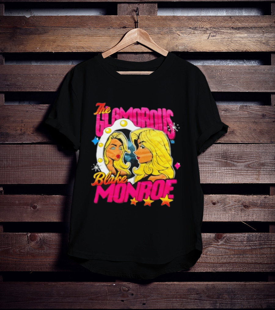 The Glamorous Blake Monroe WWE Wrestling Mirror Reflection Star Accents T-Shirt