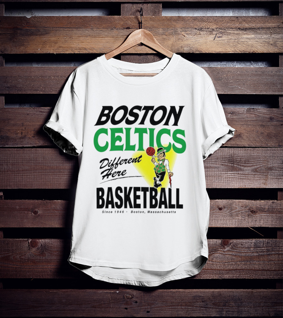 Boston Celtics Basketball Different Here Since 1946 Boston Massachusetts T-Shirt