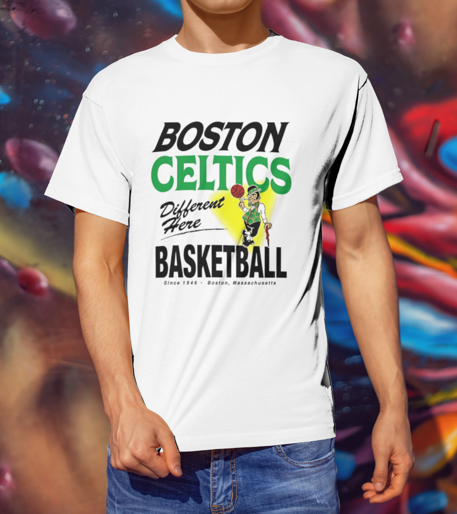 Boston Celtics Basketball Different Here Since 1946 Boston Massachusetts T-Shirt