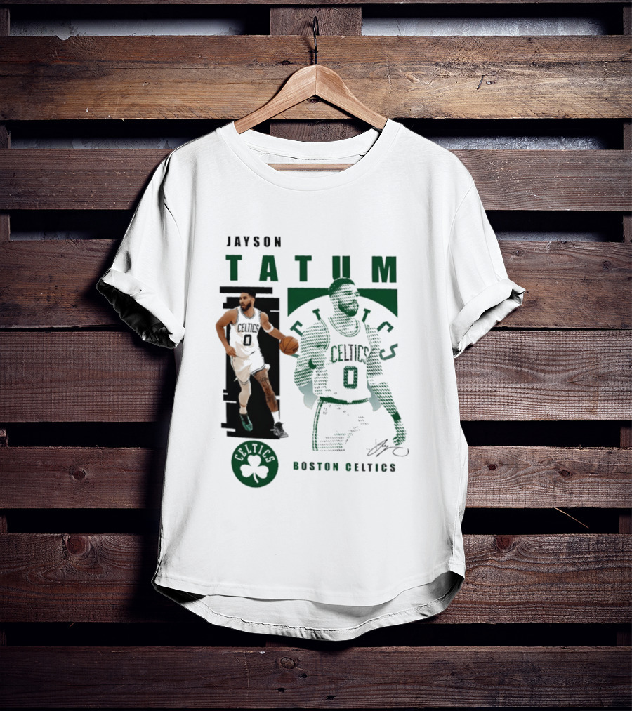Boston Celtics Jayson Tatum Highlights Celtics Player 0 Signature T-Shirt