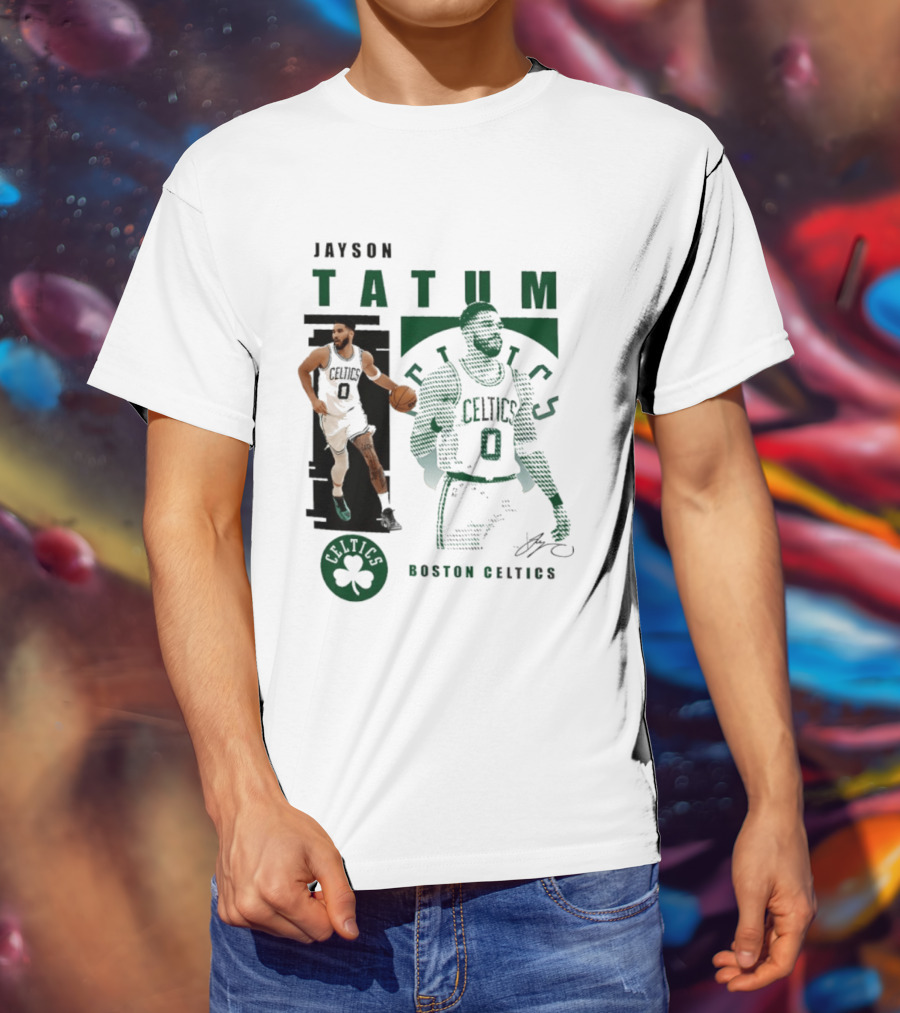 Boston Celtics Jayson Tatum Highlights Celtics Player 0 Signature T-Shirt