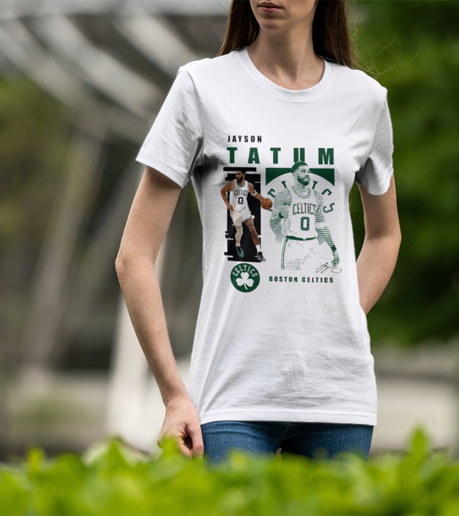 Boston Celtics Jayson Tatum Highlights Celtics Player 0 Signature T-Shirt