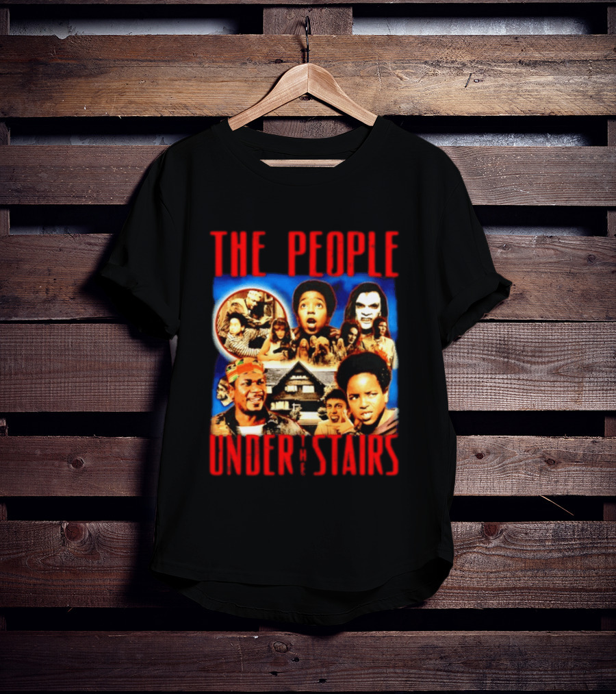 The People Under The Stairs Horror Movie Characters And Scenes Collage T-Shirt